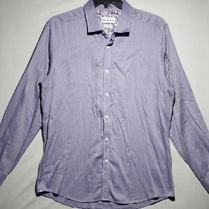 Robert Graham Tailored Fit 100% Cotton Long Sleeve Button-down Herringbone‎ 18